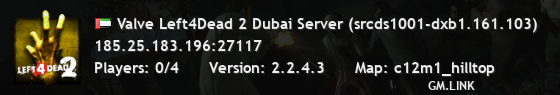 Valve Left4Dead 2 Dubai Server (srcds1001-dxb1.161.103)