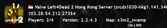 Valve Left4Dead 2 Hong Kong Server (srcds1030-hkg1.141.340)