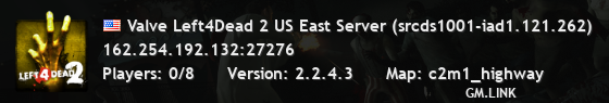 Valve Left4Dead 2 US East Server (srcds1001-iad1.121.262)