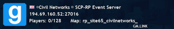 ►Civil Networks ▌ SCP-RP Event Server