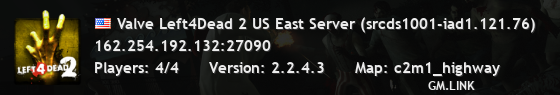 Valve Left4Dead 2 US East Server (srcds1001-iad1.121.76)