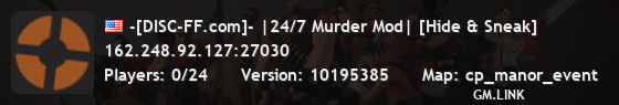 -[DISC-FF.com]- |24/7 Murder Mod| [Hide & Sneak]