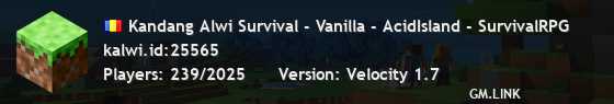 Kandang Alwi Survival - Vanilla - AcidIsland - SurvivalRPG