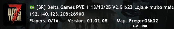 [BR] Delta Games PVE 1 18/12/25 V2.5 b23 Loja e muito mais.