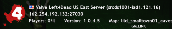 Valve Left4Dead US East Server (srcds1001-iad1.121.16)