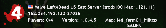 Valve Left4Dead US East Server (srcds1001-iad1.121.11)