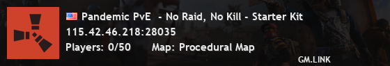 Pandemic PvE  - No Raid, No Kill - Starter Kit