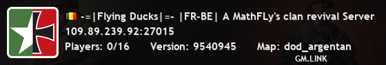 -=|Flying Ducks|=- |FR-BE| A MathFLy's clan revival Server