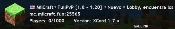 MilCraft❇ FullPvP [1.8 - 1.20] ❇ Nuevo ▶ Lobby, encuentra los tesoros. ❤