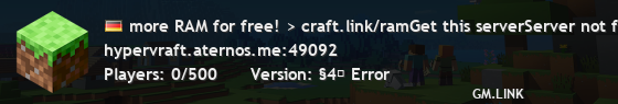 more RAM for free! > craft.link/ramGet this serverServer not found.