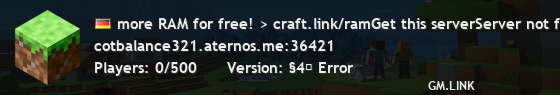 more RAM for free! > craft.link/ramGet this serverServer not found.