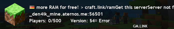 more RAM for free! > craft.link/ramGet this serverServer not found.