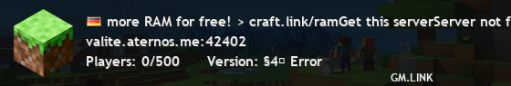 more RAM for free! > craft.link/ramGet this serverServer not found.