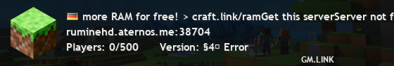more RAM for free! > craft.link/ramGet this serverServer not found.