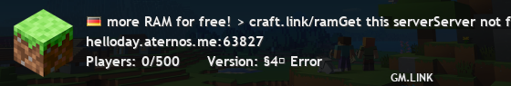 more RAM for free! > craft.link/ramGet this serverServer not found.