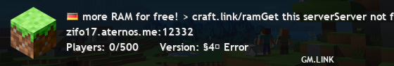 more RAM for free! > craft.link/ramGet this serverServer not found.