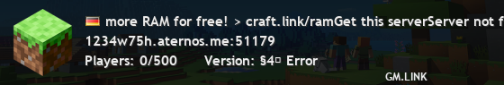 more RAM for free! > craft.link/ramGet this serverServer not found.