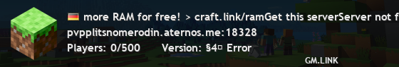 more RAM for free! > craft.link/ramGet this serverServer not found.