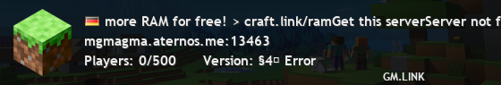 more RAM for free! > craft.link/ramGet this serverServer not found.