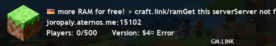 more RAM for free! > craft.link/ramGet this serverServer not found.