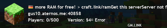 more RAM for free! > craft.link/ramGet this serverServer not found.