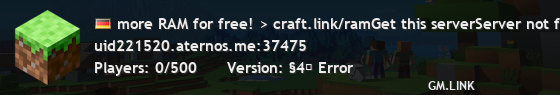 more RAM for free! > craft.link/ramGet this serverServer not found.