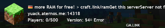 more RAM for free! > craft.link/ramGet this serverServer not found.