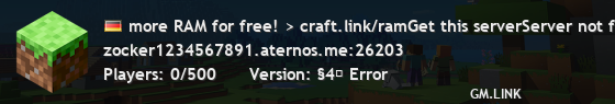 more RAM for free! > craft.link/ramGet this serverServer not found.