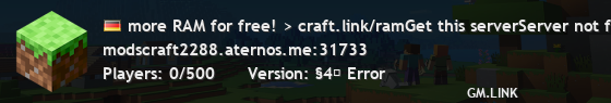 more RAM for free! > craft.link/ramGet this serverServer not found.