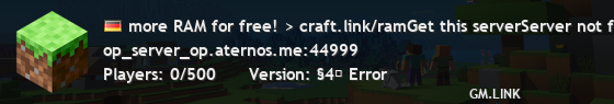 more RAM for free! > craft.link/ramGet this serverServer not found.