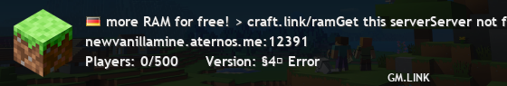 more RAM for free! > craft.link/ramGet this serverServer not found.