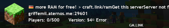 more RAM for free! > craft.link/ramGet this serverServer not found.