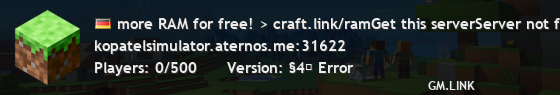 more RAM for free! > craft.link/ramGet this serverServer not found.