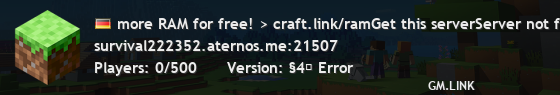 more RAM for free! > craft.link/ramGet this serverServer not found.