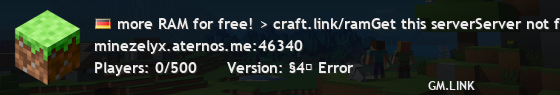 more RAM for free! > craft.link/ramGet this serverServer not found.
