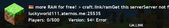more RAM for free! > craft.link/ramGet this serverServer not found.