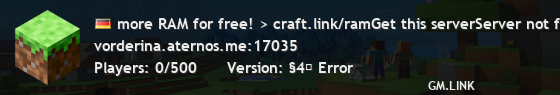 more RAM for free! > craft.link/ramGet this serverServer not found.