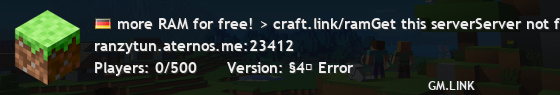 more RAM for free! > craft.link/ramGet this serverServer not found.
