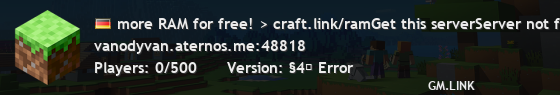 more RAM for free! > craft.link/ramGet this serverServer not found.