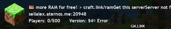 more RAM for free! > craft.link/ramGet this serverServer not found.