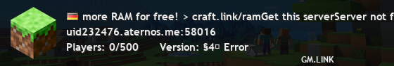 more RAM for free! > craft.link/ramGet this serverServer not found.