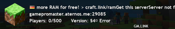 more RAM for free! > craft.link/ramGet this serverServer not found.