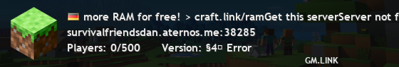 more RAM for free! > craft.link/ramGet this serverServer not found.