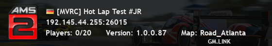 [MVRC] Hot Lap Test #JR