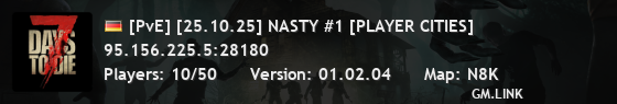 [PvE] [25.10.25] NASTY #1 [PLAYER CITIES]