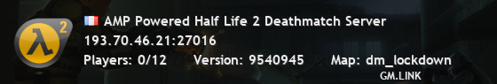 AMP Powered Half Life 2 Deathmatch Server