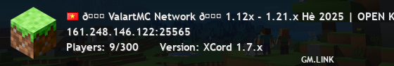 🌙 ValartMC Network 🌙 1.12x - 1.21.x Hè 2025 | OPEN KungFuBox | Hyper Survival