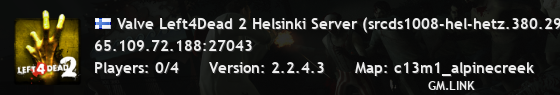 Valve Left4Dead 2 Helsinki Server (srcds1008-hel-hetz.380.29)