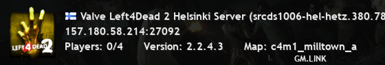 Valve Left4Dead 2 Helsinki Server (srcds1006-hel-hetz.380.78)