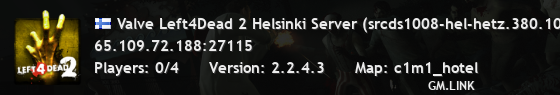 Valve Left4Dead 2 Helsinki Server (srcds1008-hel-hetz.380.101)